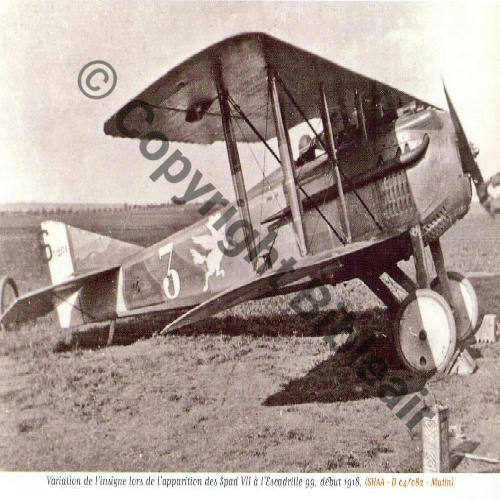 SPA99 1918-19 SPAD.VII debut 18 Sc.SHAA 